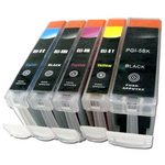  Canon PGI-5BK CLI-8BK CLI-8C CLI-8M CLI-8Y (PGI-5 CLI-8) Combo Compatible Ink 